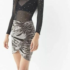 NWT UO Crushed Velvet Skirt - Medium